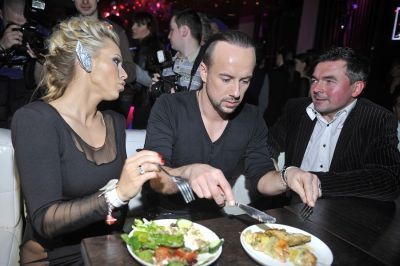  Doda with Nergal & manager- Party of Polsat / eating