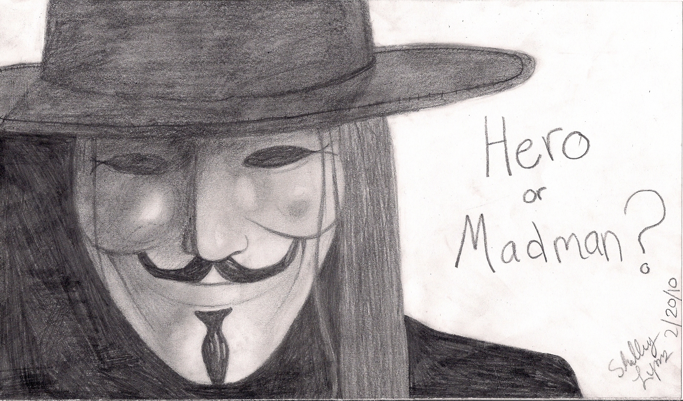 Fan Art of I drew V for fans of V for Vendetta. 