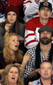 Rachel Bilson and Hayden Christensen at the USA/Canada hockey game (Feb 21) - celebrity-couples photo