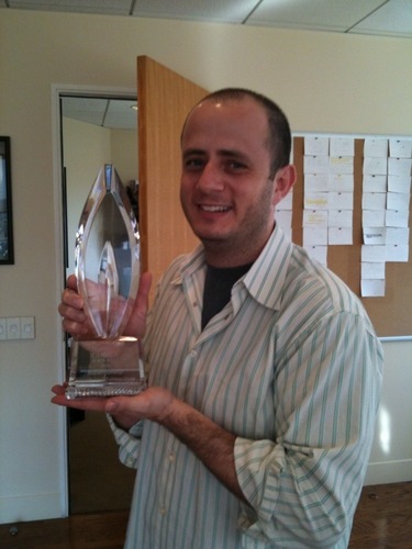  Eric Kripke poses with People's Choice Award