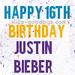 Justin bieber happy b-day sweet 16 icons - justin-bieber icon