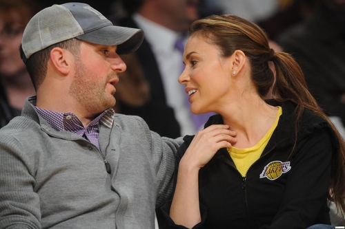  celebridades at the lakers game