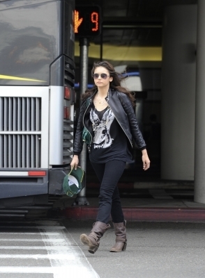  Nina Dobrev and Ian Somerhalder arrive into LAX Airport together - March 6