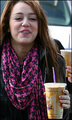 miley cyrus chiling wth coffee!! - hannah-montana photo