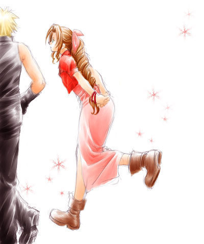  Aerith with बादल