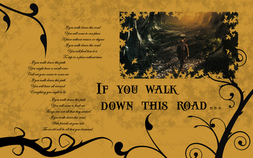  Alice in Wonderland wallpaper - If You Walk Down This Road