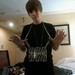 Justin Bieber(me) with my chain that says One Time - justin-bieber icon