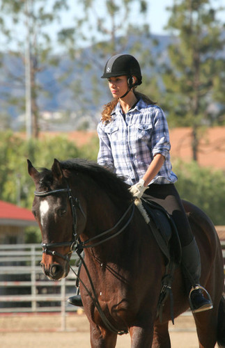  Leona Riding A Horse!