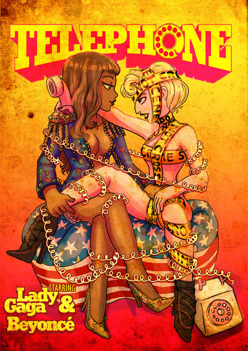 lady gaga telephone cover. Telephone Cover Art