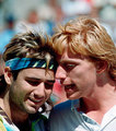 agassi and becker - tennis photo