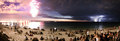 Comet Between Fireworks and Lightning - photography photo