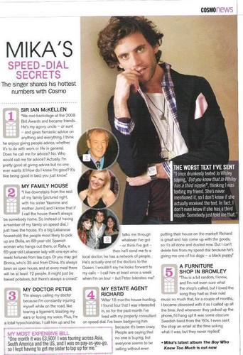 Mika Speed-Dials @Cosmo