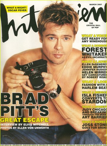  Brad Pitt magazine cover