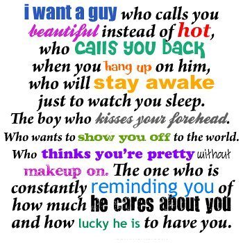  I want a guy...