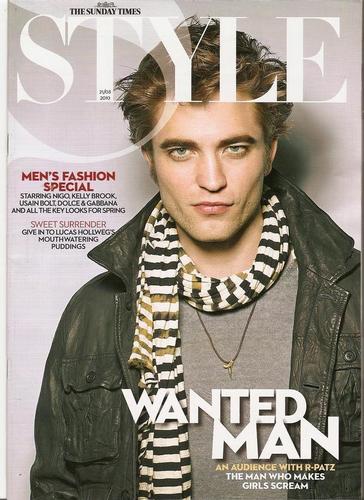  Robert Pattinson in Sunday Times Style Magazine