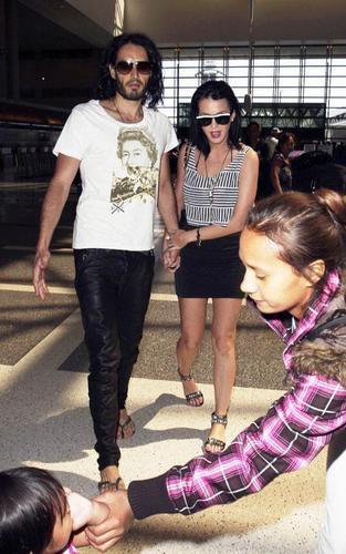  Katy Perry and Russell Brand at LAX Airport (March 28)