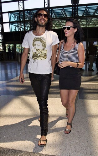  Katy Perry and Russell Brand at LAX Airport (March 28)