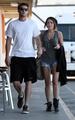 Miley Cyrus and Liam Hemsworth at Sushi Dan (March 29) - celebrity-couples photo