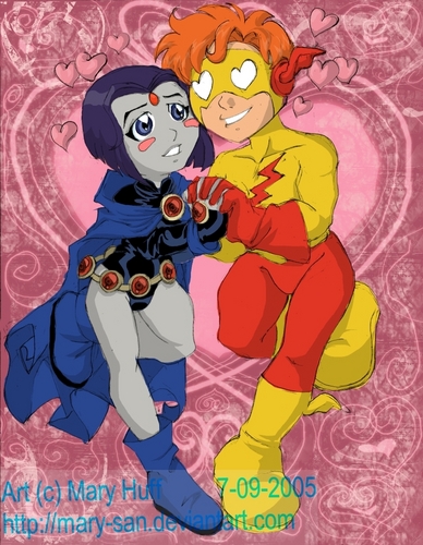  Kid Flash and Raven