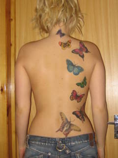 real butterfly tattoo's