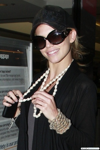 AnnaLynne McCord departing from LAX Airport