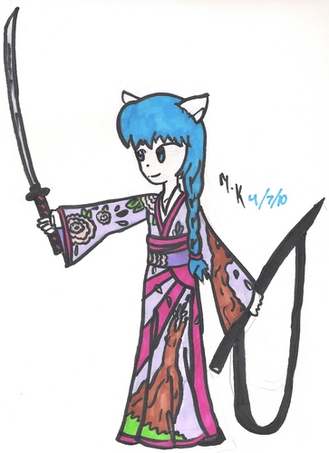  Atsuko wields her sword