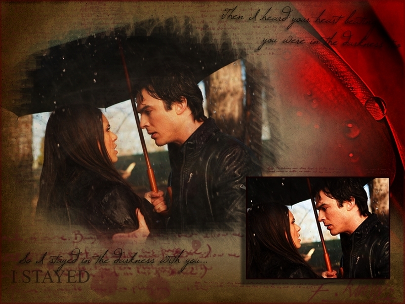 vampire diaries wallpaper damon and. Damon amp; Elena - The Vampire