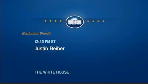 Dear White House, it's spelled Bieber. NOT Beiber