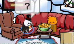 Why is my puffle kissing the nacho bowl?