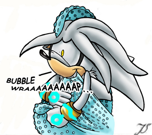 silver and bubble wrap