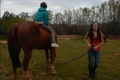 Justin, Caitlin, and her horse - justin-bieber photo