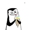 Skipper enjoying his snowcone - penguins-of-madagascar fan art