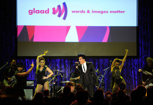  adam lambert at GLAAD awards