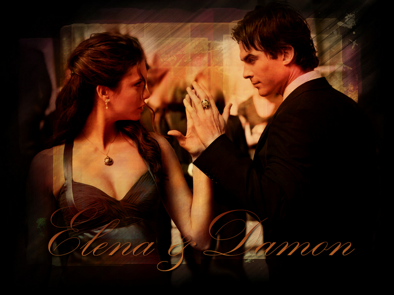 vampire diaries wallpaper damon and. Damon and Elena Wallpaper