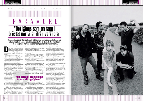  Paramore: Piraja (Swedish) magazine