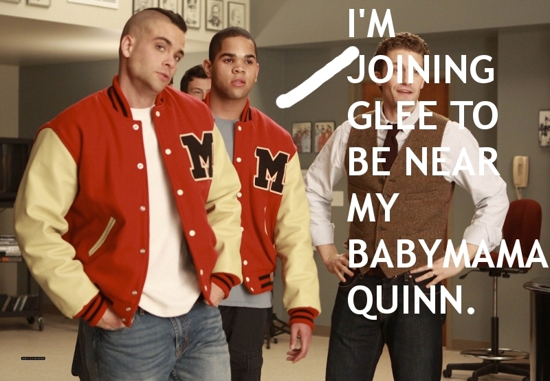 The only reason Puck joined Glee