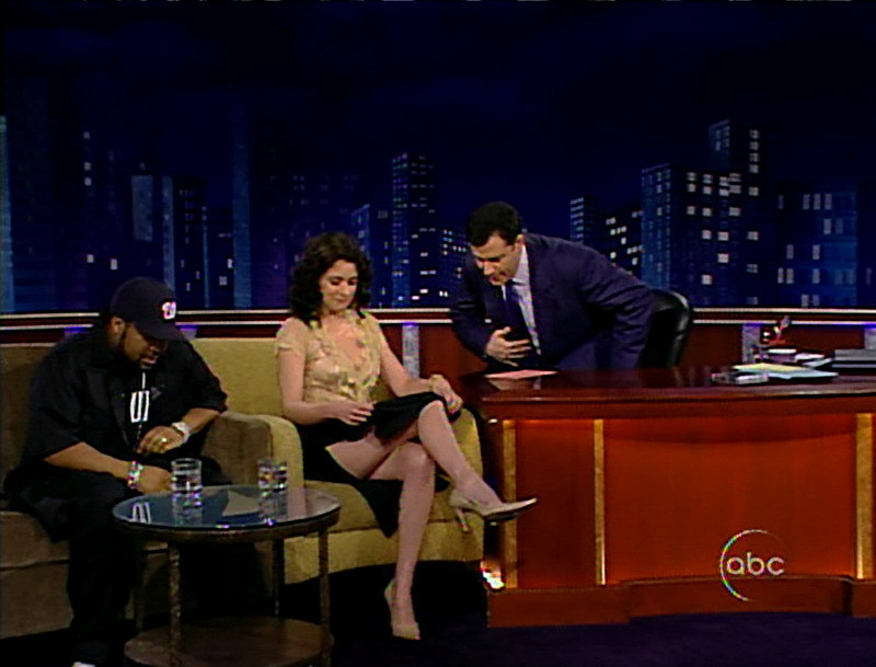 Image of leggy on jimmy kimmel show!! for fans of Paget Brewster. 