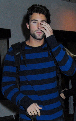 Brody at airport with Frankie