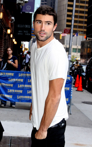 Brody outside Late Show