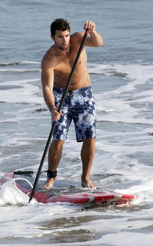  Brody surfing in Malibu