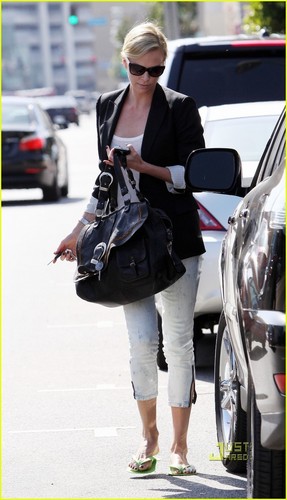 Charlize out in Beverly Hills