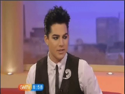  Glam nation fan poster and adam on GMTV