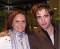 Rob with a fan in Munich Germany - December 2008 - robert-pattinson photo
