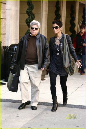 Halle Berry & Manager Hold Hands