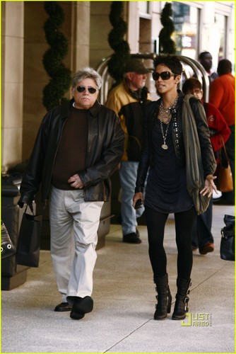 Halle Berry & Manager Hold Hands