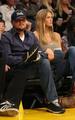 Leonardo DiCaprio and Bar Refaeli at the Lakers game (April 27) - celebrity-couples photo