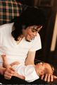 MJ with his kids - michael-jackson photo