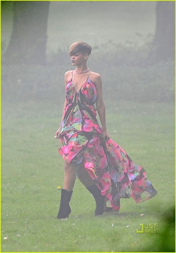 Rihanna Films in the Fog