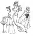 Belle, Ariel and Eilonwy - disney-princess fan art