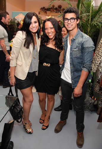 Demi Lovato attends the grand opening of Revival Vintage on April 28, 2010 in LA, California